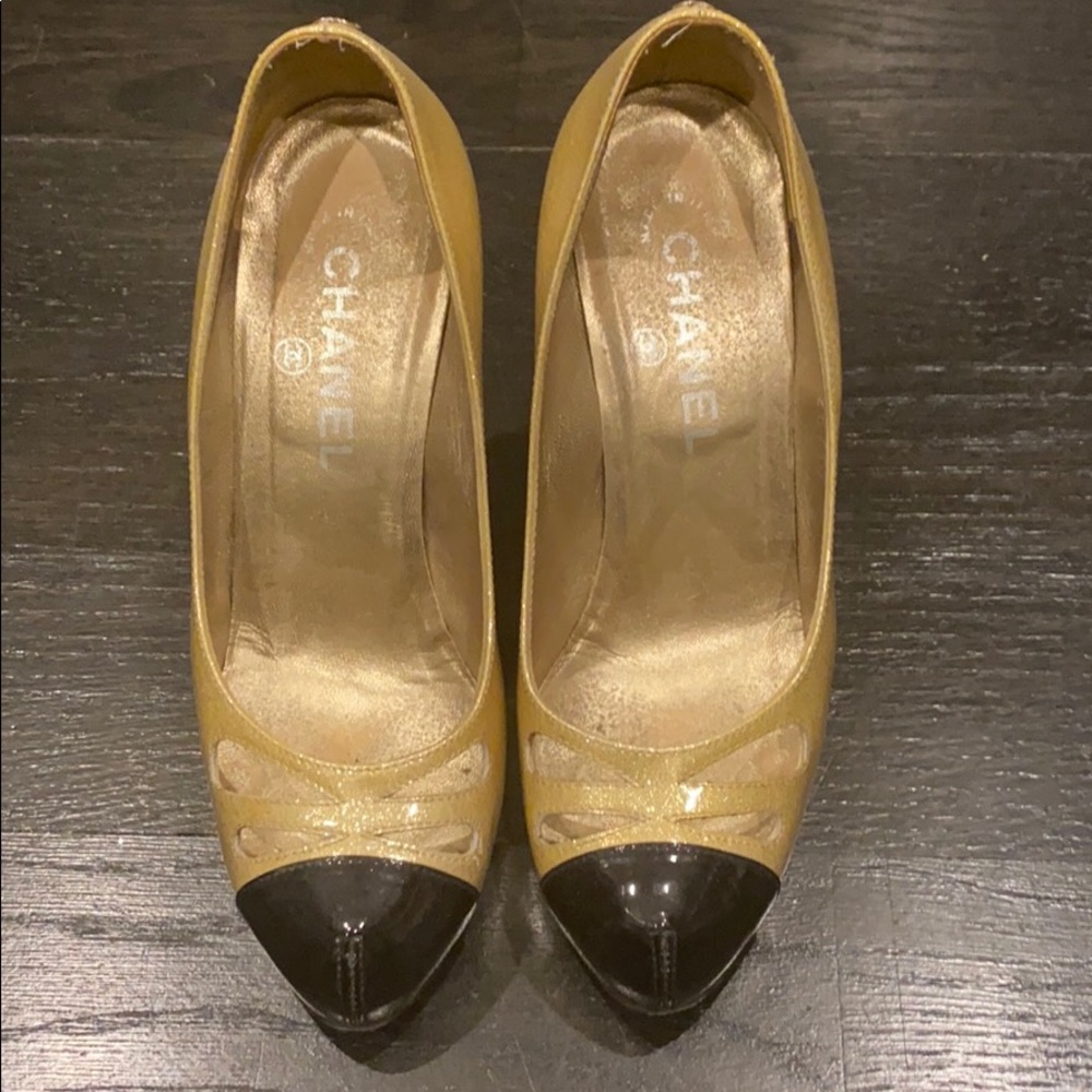 Chanel glitter heels